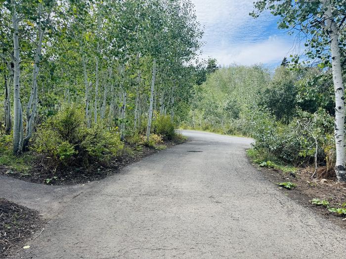 Parking spur to road 