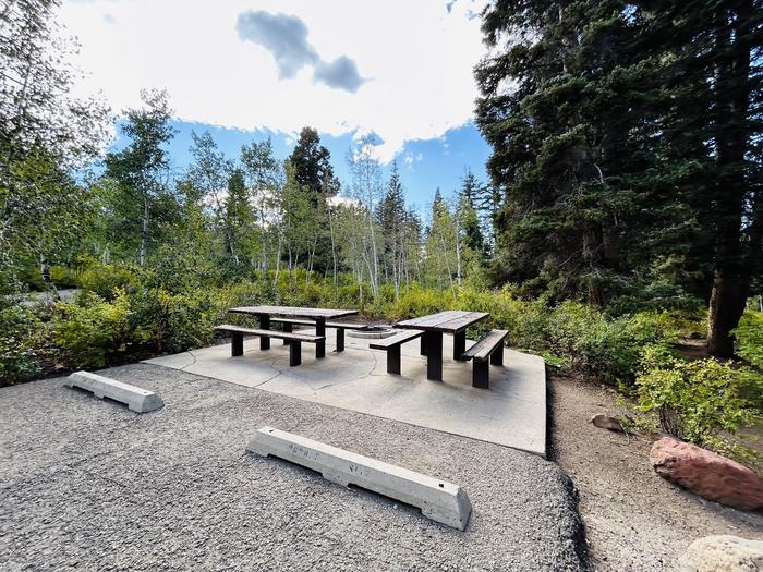 A photo of Site B34/35 of Loop B at PAYSON LAKES with Picnic Table, Fire Pit