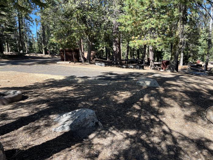 Right side of campsite showing dumpster and ash bin near site, and nearby campsitesRight side of campsite