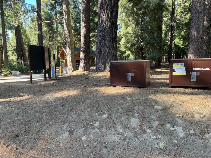 Overflow bear boxes near campground entrance