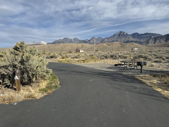 A photo of Site RV Site 9 of Loop Grouse Loop at Joe T. Fallini Recreation Site with Picnic Table, Electricity Hookup, Water Hookup