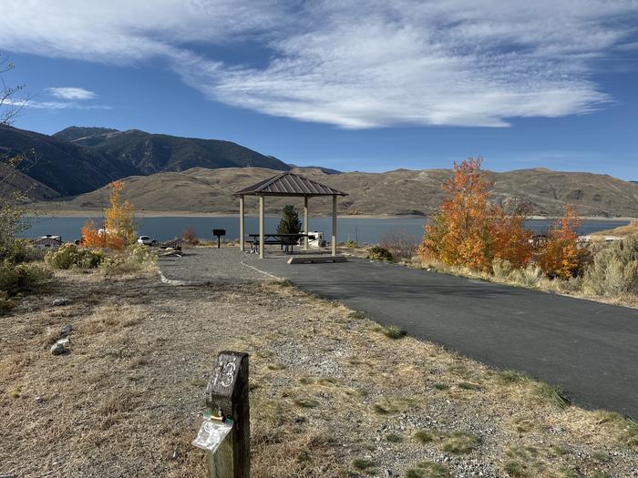 A photo of Site RV Site 13 of Loop Grouse Loop at Joe T. Fallini Recreation Site with Picnic Table, Electricity Hookup, Fire Pit, Water Hookup