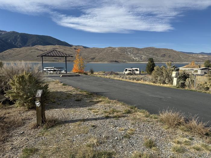 A photo of Site RV Site 11 of Loop Grouse Loop at Joe T. Fallini Recreation Site with Picnic Table, Electricity Hookup, Fire Pit, Water Hookup