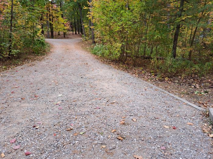 Site 85 pic 2View toward campground roadway from parking area of site 85.