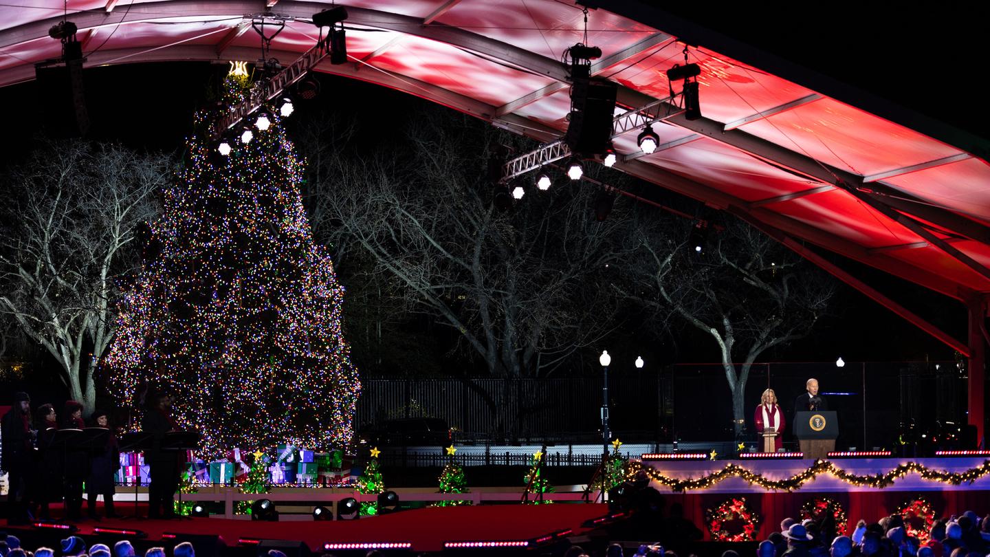 President Joe Biden and First Lady Jill Biden light the National Christmas Tree Nov. 30, at The White House and President's Park.