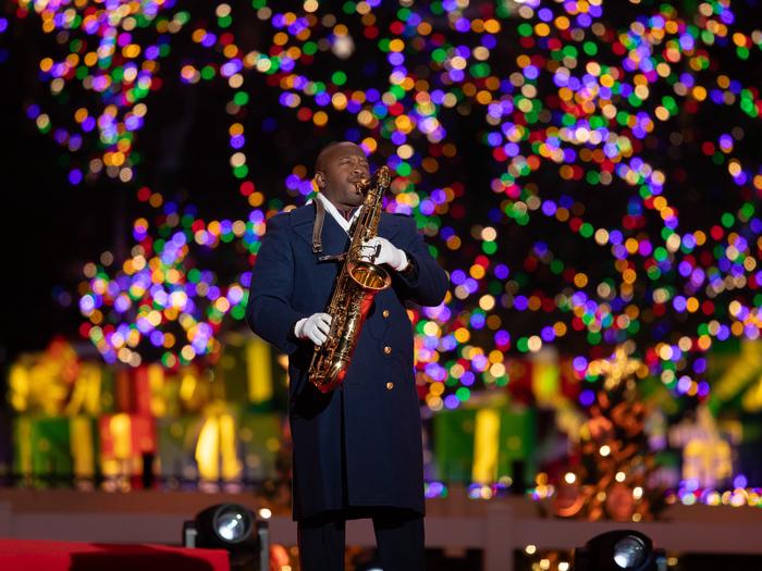 The United States Coast Guard’s Guardians Big Band performs at the 2023 National Christmas Tree Lighting Nov. 30, at The White House and President's Park.The United States Coast Guard Guardians Big Band performs at the 2023 National Christmas Tree Lighting Nov. 30, at The White House and President's Park.