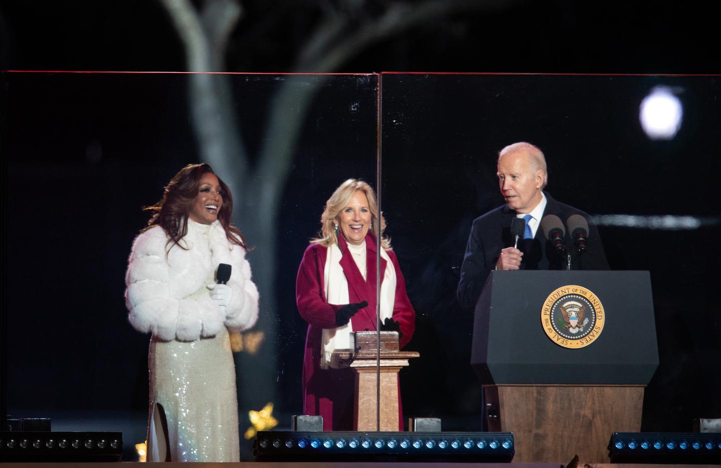 President Joe Biden and First Lady Jill Biden light the National Christmas Tree Nov. 30, at The White House and President's ParkPresident Joe Biden and First Lady Jill Biden light the National Christmas Tree Nov. 30, at The White House and President's Park.
