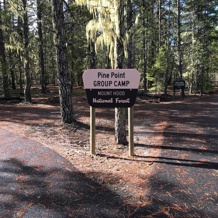 Pine Point Group Camp Sign