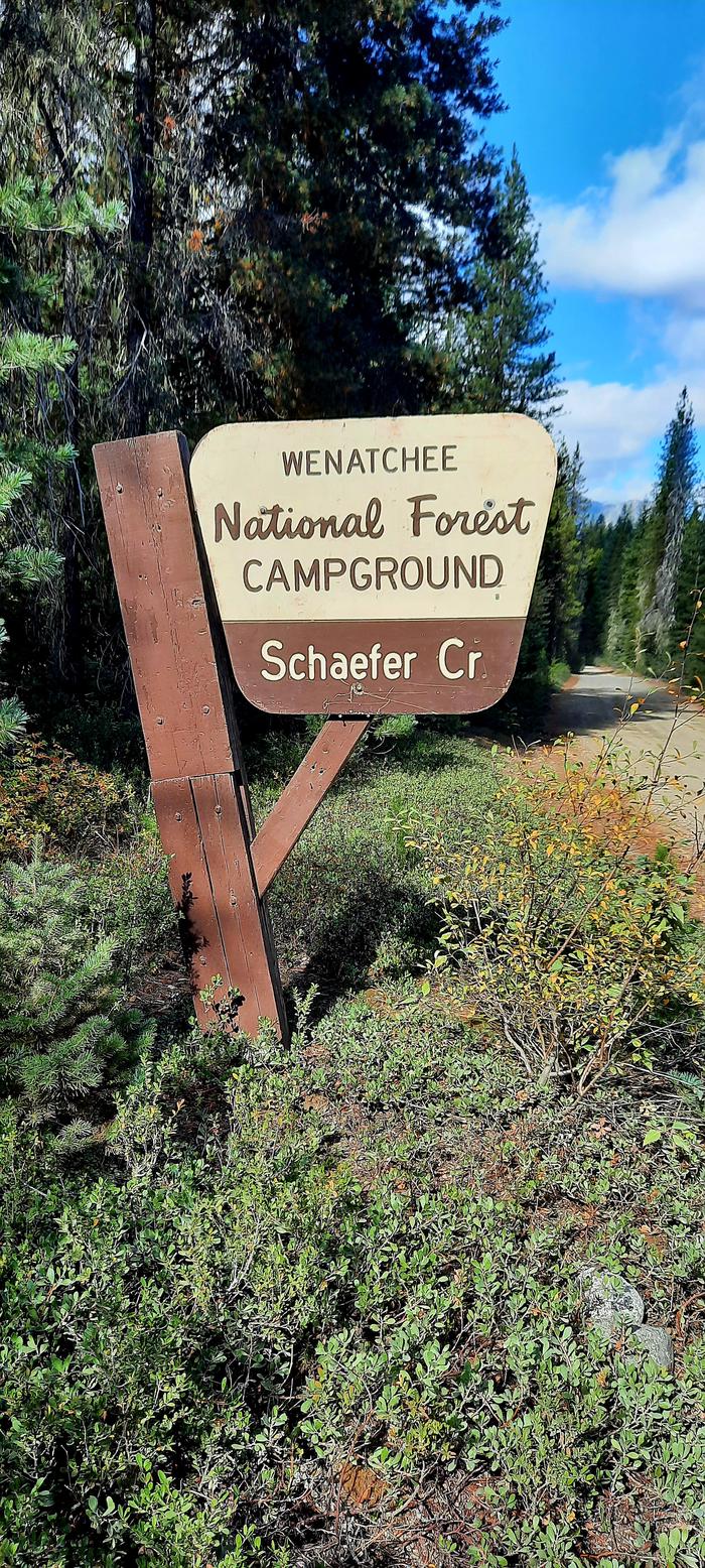 Schaefer Creek CampgroundMain signage