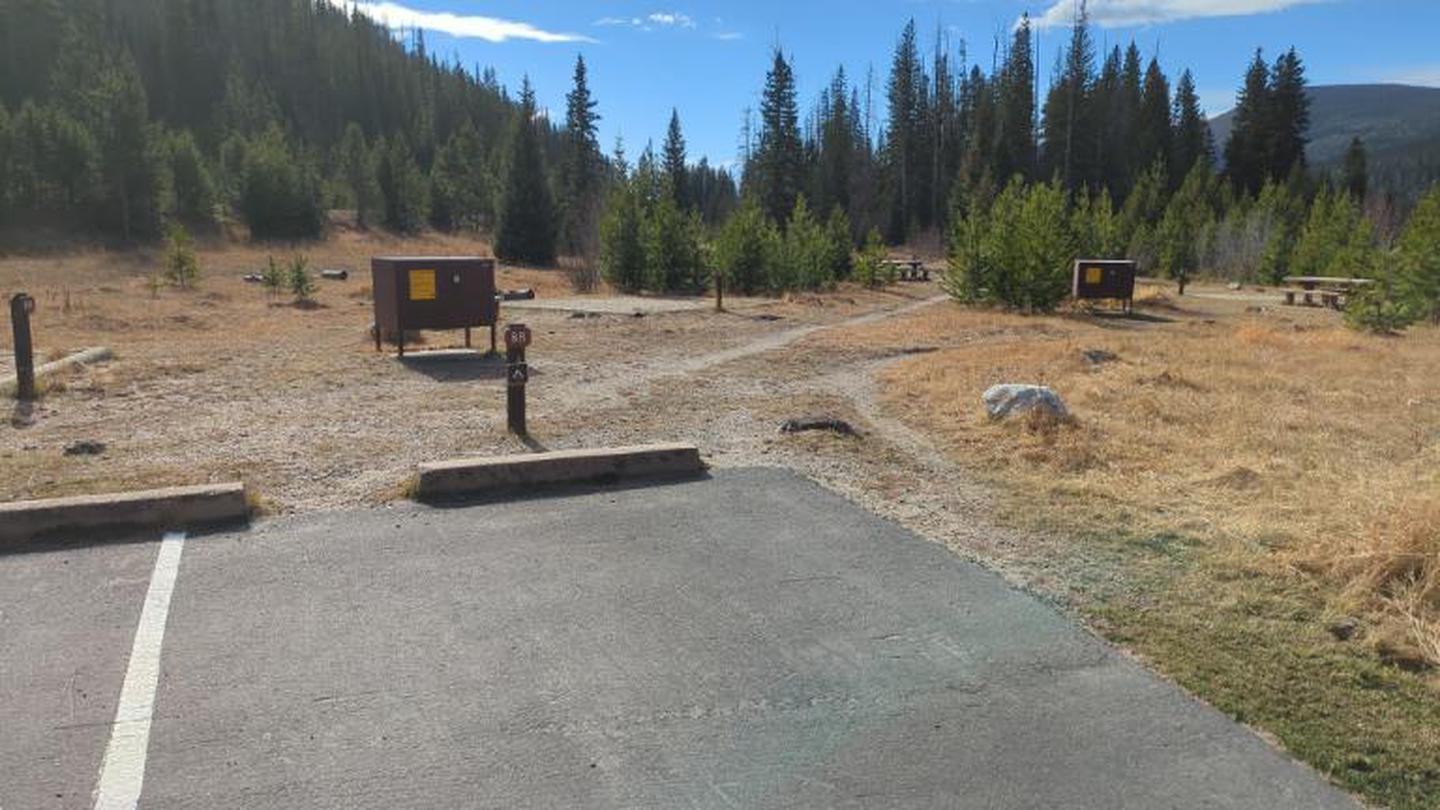 A photo of Site 88 of Loop D at Rocky Mountain National Park Timber Creek Campground