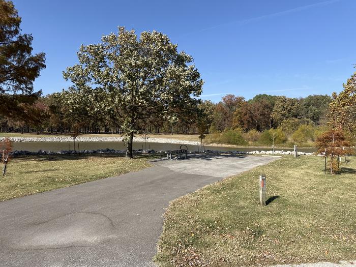 A photo of Site 020 of Loop L1 at Coles Creek Campground with Picnic Table, Electricity Hookup, Fire Pit