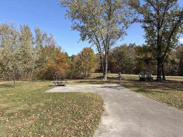 A photo of Site 071 of Loop L4 at Coles Creek Campground with Picnic Table, Electricity Hookup, Fire Pit