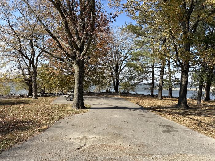 A photo of Site 122 of Loop L5 at Coles Creek Campground with Picnic Table, Electricity Hookup, Fire Pit