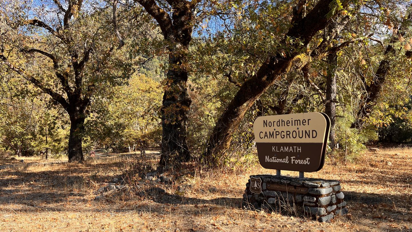 Nordheimer Campground Welcome Sign