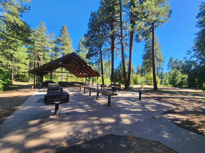 Group Site 3 includes Pavilion, grill, food prep area, 23 picnic tables