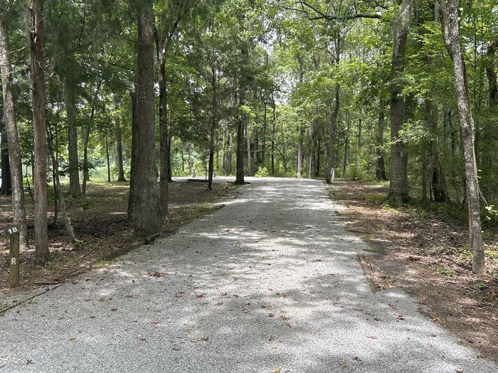 A photo of Site 018 of Loop PRAIRIE CREEK (AL) at PRAIRIE CREEK (AL) with Picnic Table, Electricity Hookup, Fire Pit, Shade, Waterfront, Lantern Pole, Water Hookup