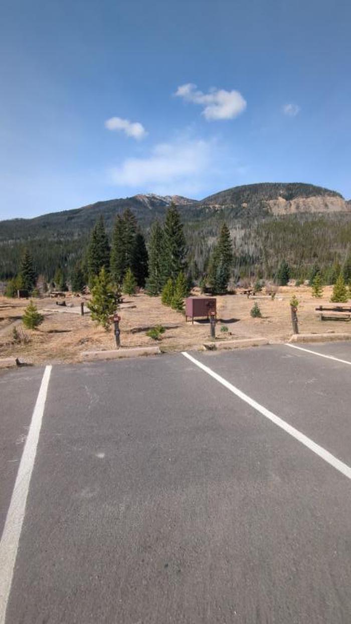 D 80Site 80 has only one parking spot; the adjacent spots are for other campsites.