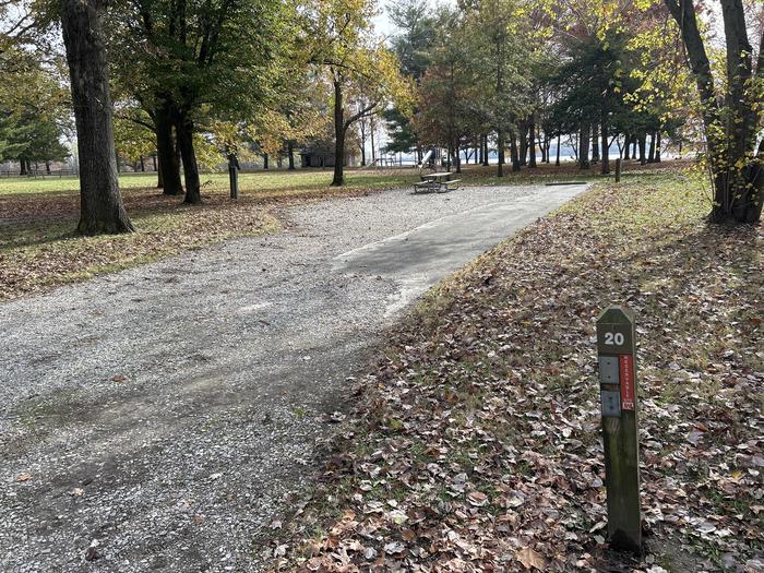 A photo of Site 020 of Loop DAM WEST at Dam West Campground