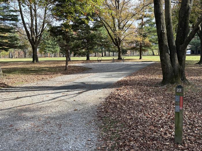 A photo of Site 022 of Loop DAM WEST at Dam West Campground