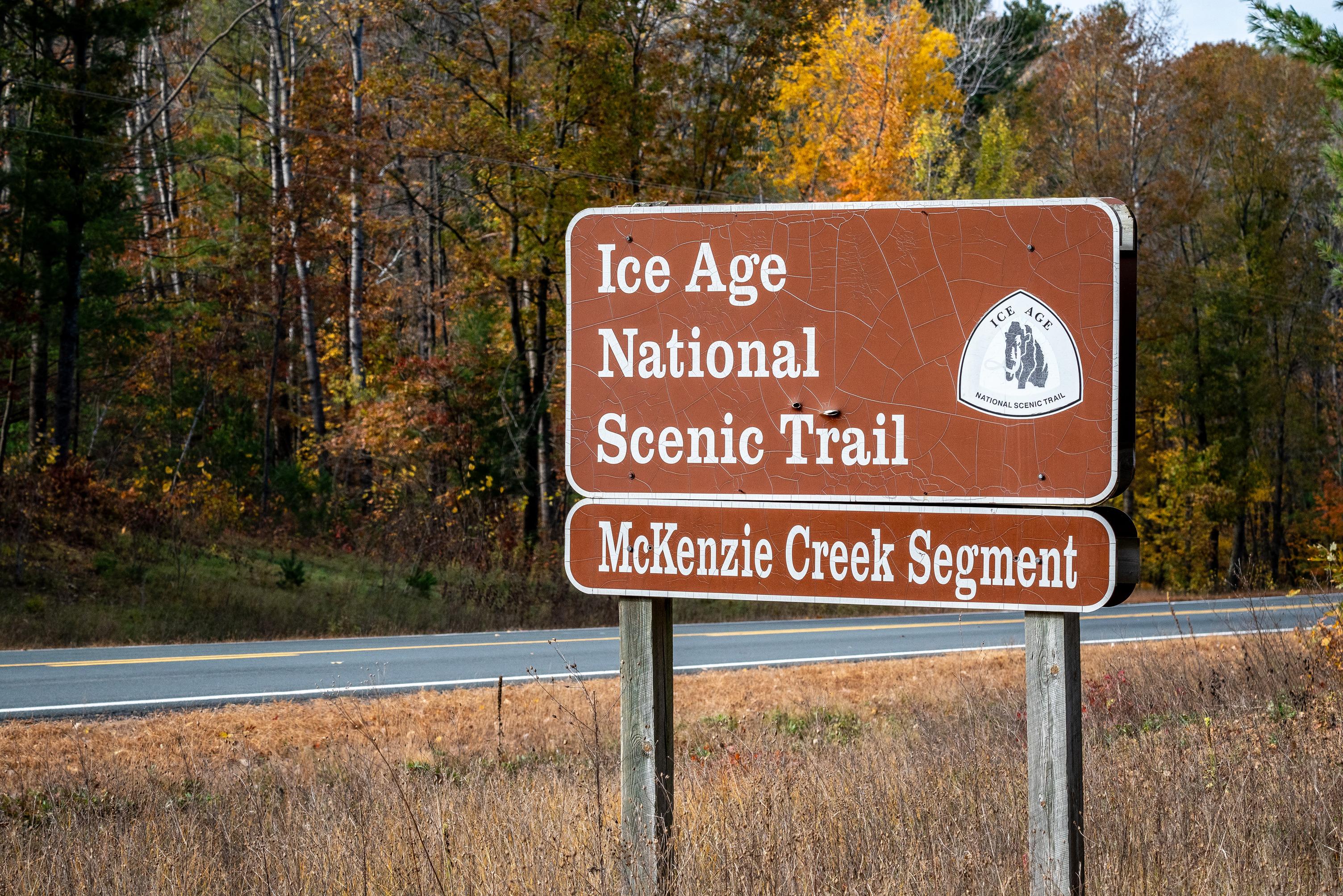 Ice Age National Scenic Trail Road Sign