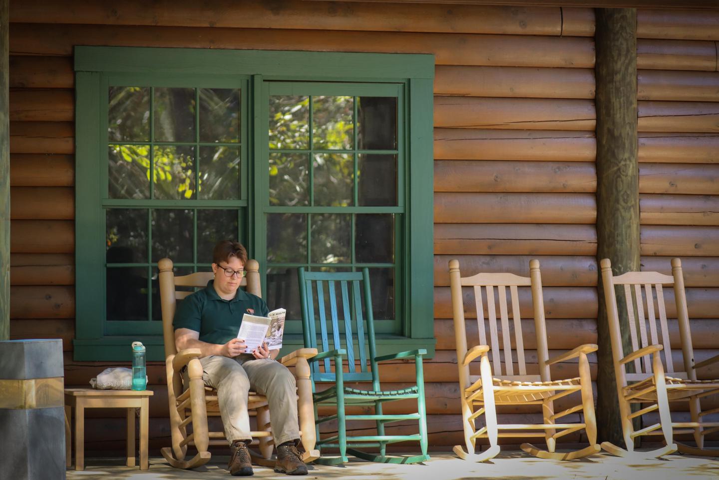 Front PorchRelax in a rocking chair on the front porch of the visitor center.