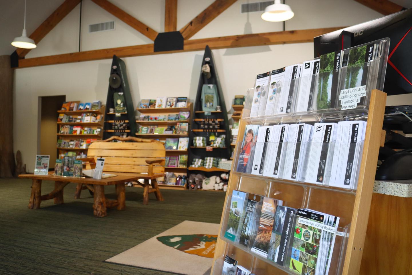 Visitor Center LobbyBrochures, maps, books, and more available at the visitor center