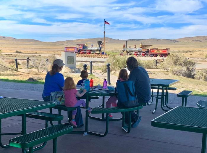 Visitor Center Picnic AreaEnjoying shaded picnic area overlooking the Last Spike Site