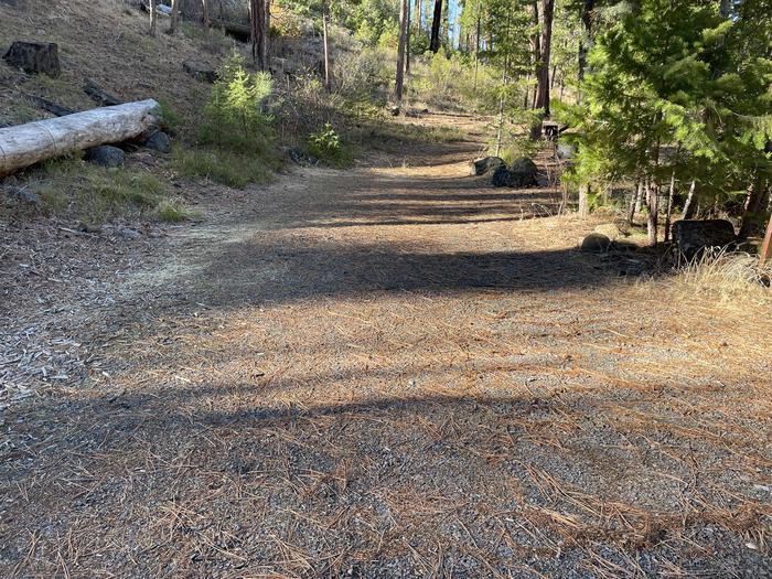 A photo of Site 055 of Loop UPPE at PERRY SOUTH CAMPGROUND parking pad