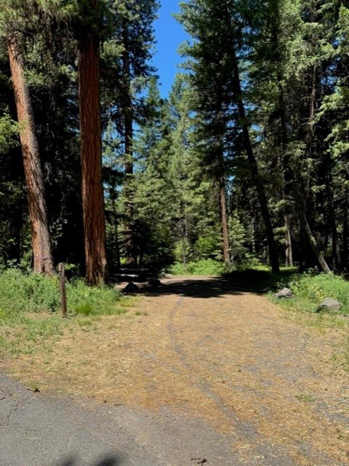 campsite parking area and entrance signBull Prairie Lake site #3