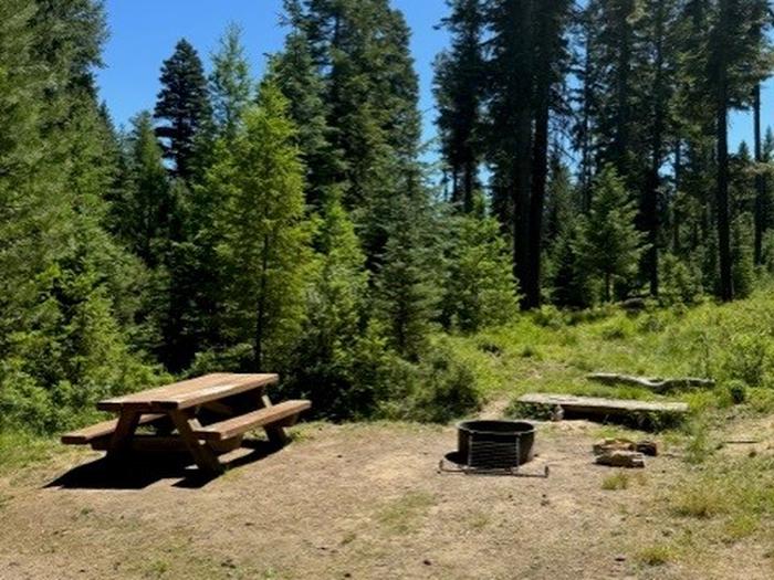 campsite picnic table and fire ringBull Prairie Lake site #4