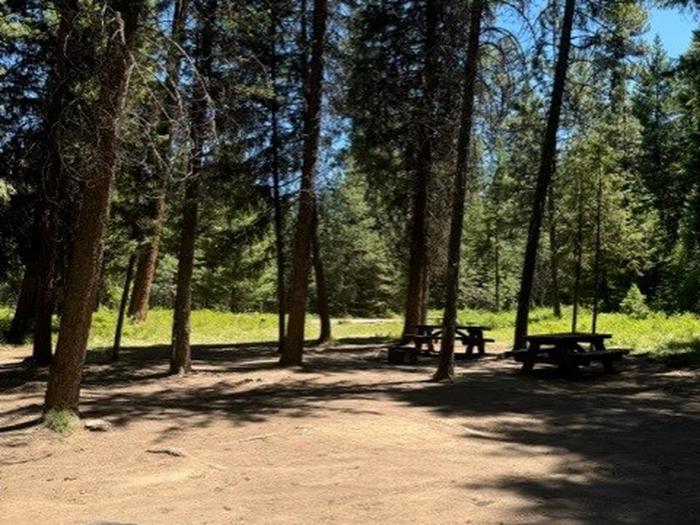 campsite picnic table and fire ringBull Prairie Lake site #8