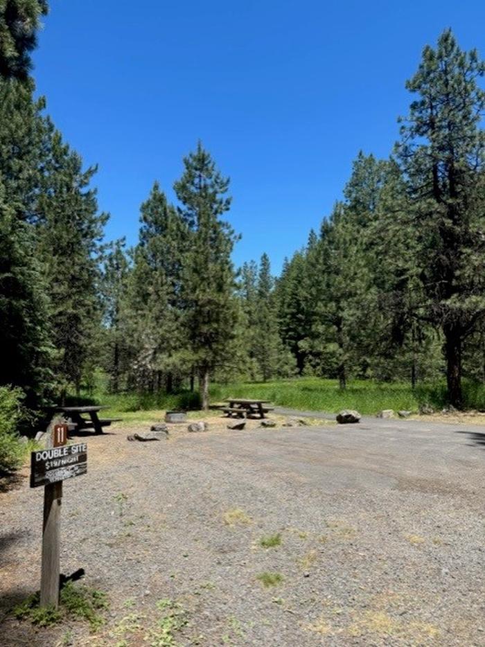 campsite parking areaBull Prairie Lake Campground site #11