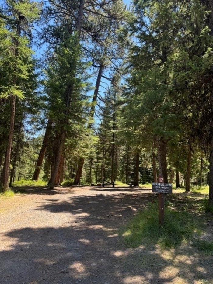 campsite entrance signBull Prairie Lake Campground site #12