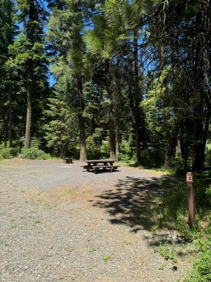 camp site areaBull Prairie Lake Campground site #13