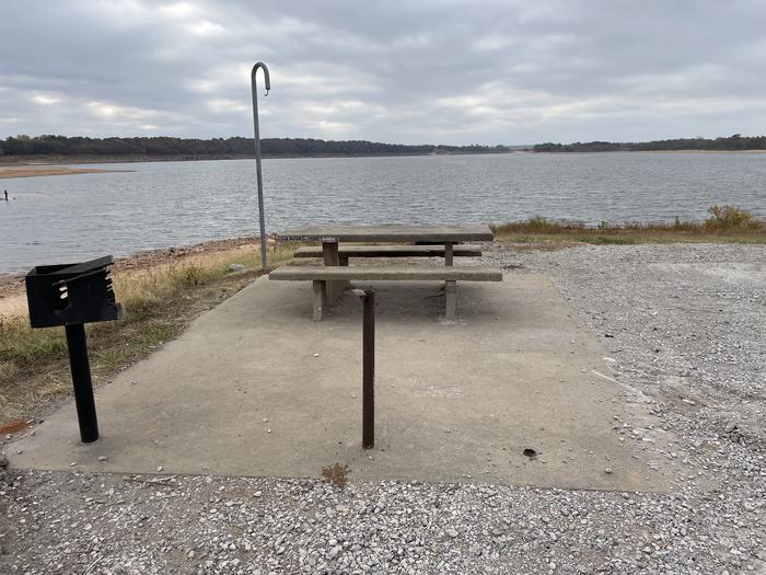 A photo of Site 11 of Loop Appalachia Bay at Appalachia Bay Recreation Area with Boat Ramp, Picnic Table, Electricity Hookup, Fire Pit, Waterfront, Lantern Pole