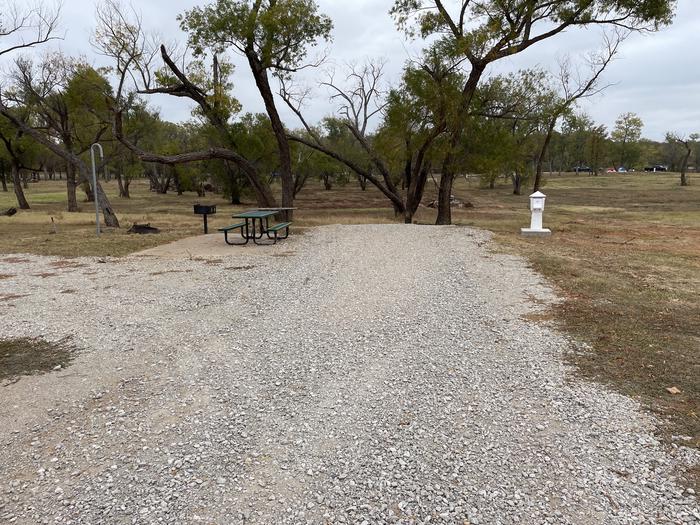 A photo of Site 14 of Loop Appalachia Bay at Appalachia Bay Recreation Area with Boat Ramp, Picnic Table, Electricity Hookup, Fire Pit, Shade, Lantern Pole