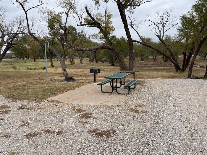 A photo of Site 14 of Loop Appalachia Bay at Appalachia Bay Recreation Area with Boat Ramp, Picnic Table, Electricity Hookup, Fire Pit, Shade, Lantern Pole, Water Hookup