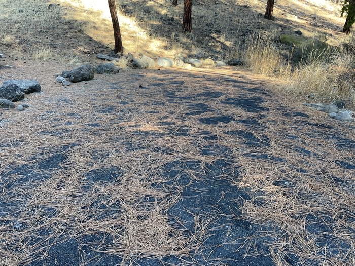 A photo of Site 043 of Loop UPPE at PERRY SOUTH CAMPGROUND parking pad 