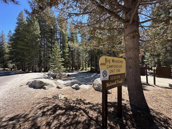 Big Meadow Campground - Unit One Entrance SignEntrance Sign to Unit One