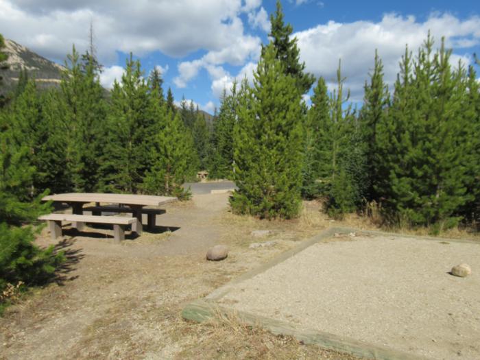 43BA photo of Site 43 of Loop B at Rocky Mountain National Park Timber Creek Campground