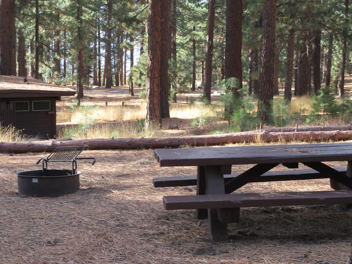 A photo of Site 035 of Loop LOO1 at GRASSHOPPER FLAT with Picnic Table, Fire Pit, Shade