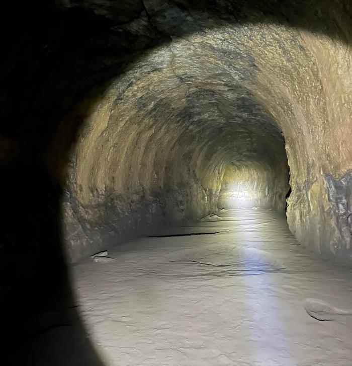 Inside cave, sandy floorExample of varied terrain. Sandy floor with "potholes". 