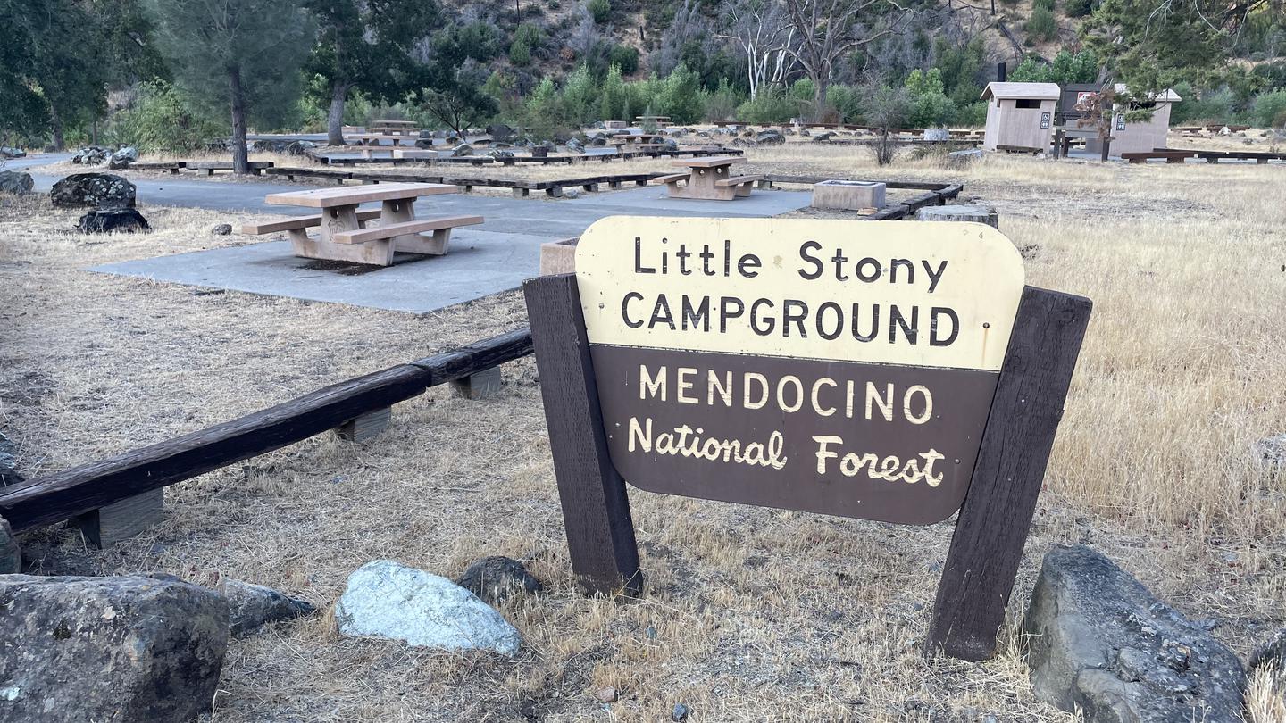 Little Stony Campground SignLittle Stony Campground, Mendocino National Forest