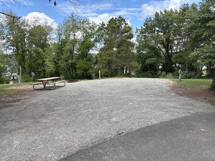 A photo of Site W37 of Loop WOVC at West Overlook Campground with Picnic Table, Electricity Hookup, Fire Pit, Shade