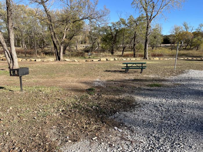 A photo of Site 26 of Loop Appalachia Bay at Appalachia Bay Recreation Area with Boat Ramp, Picnic Table, Electricity Hookup, Fire Pit, Shade, Lantern Pole, Water Hookup