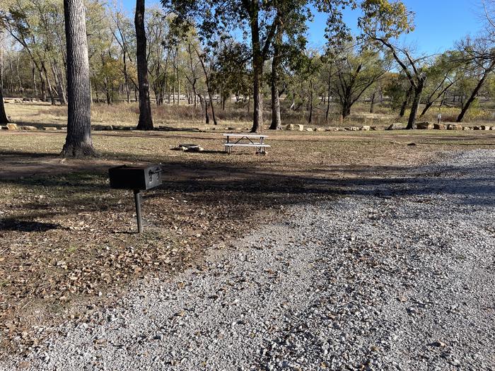 A photo of Site 27 of Loop Appalachia Bay at Appalachia Bay Recreation Area with Boat Ramp, Picnic Table, Electricity Hookup, Fire Pit, Shade, Water Hookup