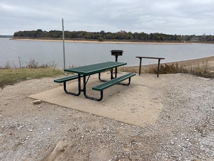 A photo of Site 3 of Loop Appalachia Bay at Appalachia Bay Recreation Area with Boat Ramp, Picnic Table, Electricity Hookup, Fire Pit, Waterfront, Lantern Pole, Water Hookup