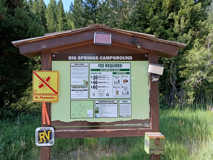 Big Springs Campground KioskBig Springs Campground Info Kiosk