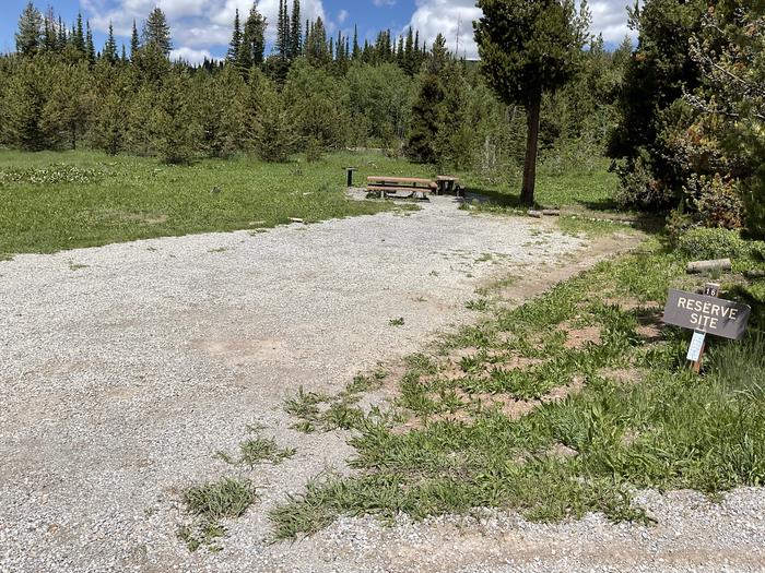 reserve camp site # 16trailer pad, picnic table 