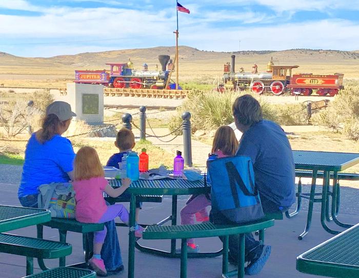 Visitor Center Picnic AreaEnjoying shaded picnic area overlooking the Last Spike Site